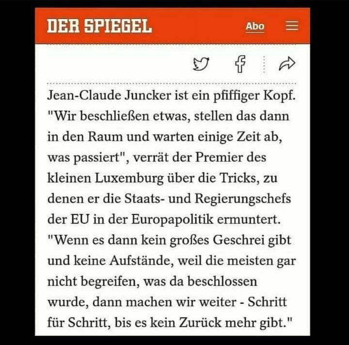EU Strategie. Wir beschlieen etwas, stellen das dann in den Raum und warten ab